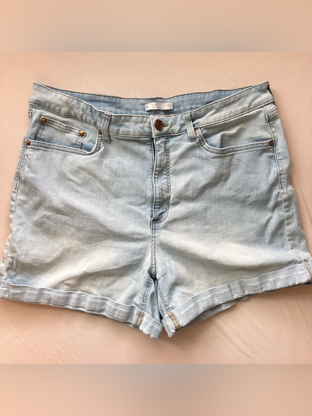 LC Lauren Conrad Light Blue Denim Cutoff Shorts Size 14